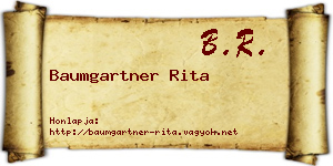 Baumgartner Rita névjegykártya