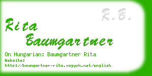 rita baumgartner business card